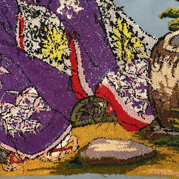 Gorgeous Asian Hand Made Embroidered Art Panel VINTAGE - Picture 7 of 7